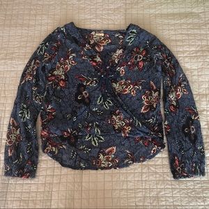 Hollister flower blouse